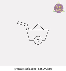 wheelbarrow line icon