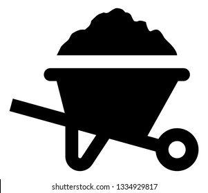 Wheelbarrow With Load Of Dirt