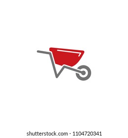 Wheelbarrow Logo Icon Design
