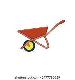 Wheelbarrow Logo, Icon Wheelbarrow, Gerobak Dorong