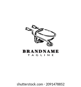 wheelbarrow logo template icon modern vector illustration