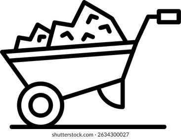 Wheelbarrow New Creative Icon Design Vector