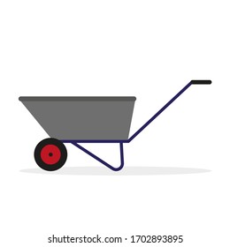 
Wheelbarrow on a white background