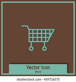 Wheelbarrow for shopping icon
