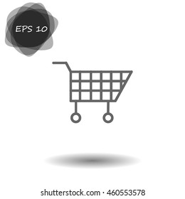 Wheelbarrow for shopping icon