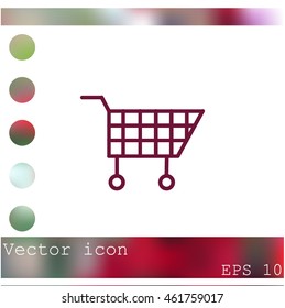 Wheelbarrow for shopping icon