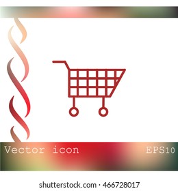 Wheelbarrow for shopping icon