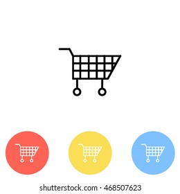 Wheelbarrow for shopping icon