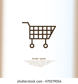 Wheelbarrow for shopping icon