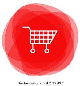 Wheelbarrow for shopping icon