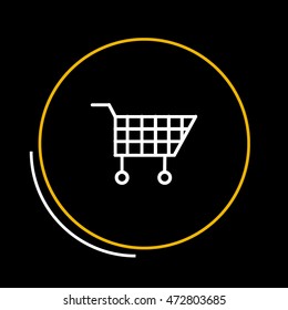 Wheelbarrow for shopping icon