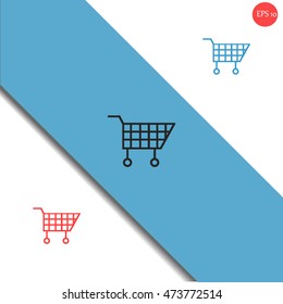 Wheelbarrow for shopping icon