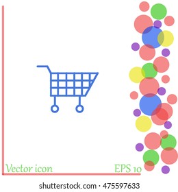 Wheelbarrow for shopping icon