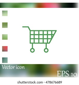 Wheelbarrow for shopping icon