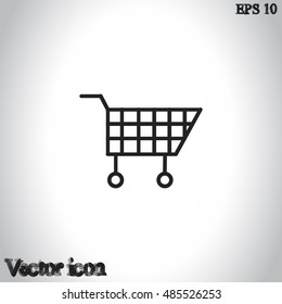 Wheelbarrow for shopping icon