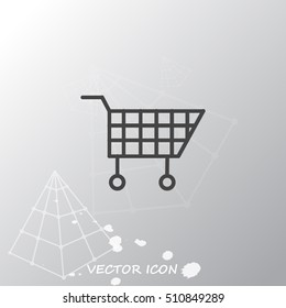 Wheelbarrow for shopping icon