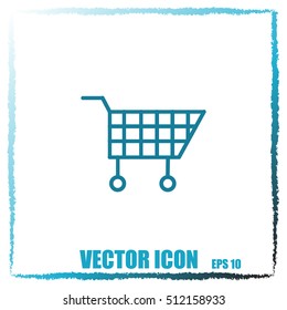 Wheelbarrow for shopping icon