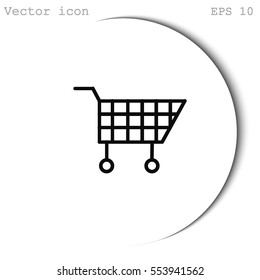 Wheelbarrow for shopping icon