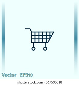Wheelbarrow for shopping icon