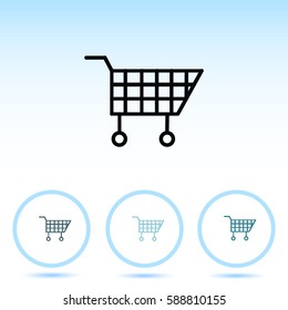 Wheelbarrow for shopping icon