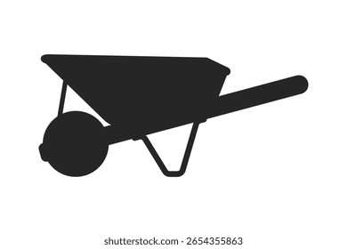 Carretilla como icono de Vector de silueta