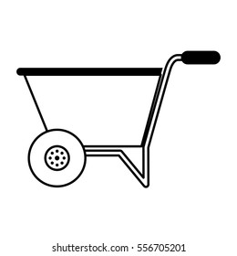 wheelbarrow tool gardening tool vector illustration design