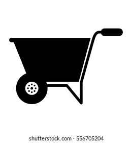 wheelbarrow tool gardening tool vector illustration design