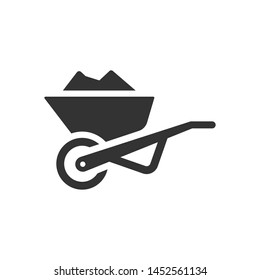 Wheelbarrow tool icon. vector graphics