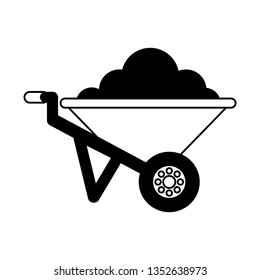 wheelbarrow tool isolated icon