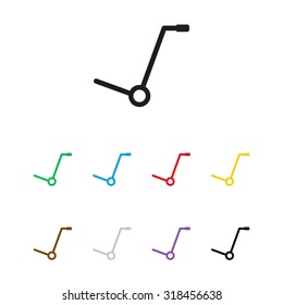Wheelbarrow for transportation of cargo - vector icon