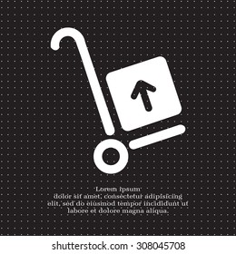 wheelbarrow for transportation of cargo, web icon. vector design