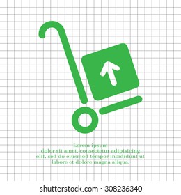 wheelbarrow for transportation of cargo, web icon. vector design