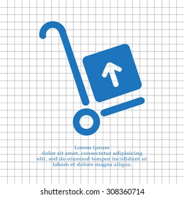 wheelbarrow for transportation of cargo, web icon. vector design