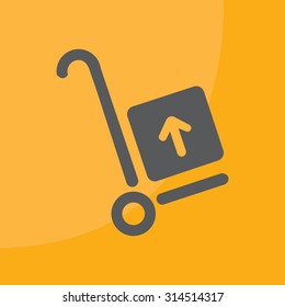 wheelbarrow for transportation of cargo, web icon. vector design