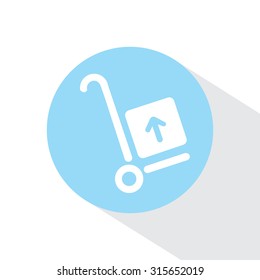 wheelbarrow for transportation of cargo, web icon. vector design