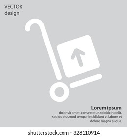 wheelbarrow for transportation of cargo, web icon. vector design
