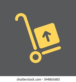 wheelbarrow for transportation of cargo, web icon. vector design