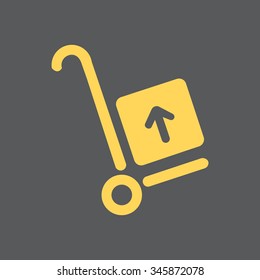 wheelbarrow for transportation of cargo, web icon. vector design