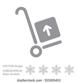 wheelbarrow for transportation of cargo, web icon. vector design