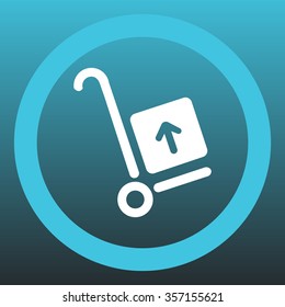 wheelbarrow for transportation of cargo, web icon. vector design