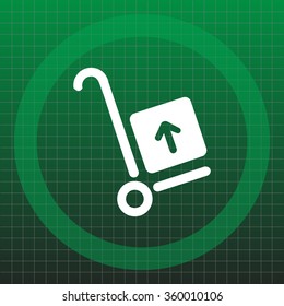 wheelbarrow for transportation of cargo, web icon. vector design