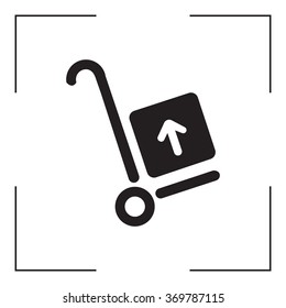wheelbarrow for transportation of cargo, web icon. vector design