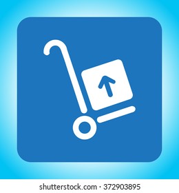 wheelbarrow for transportation of cargo, web icon. vector design