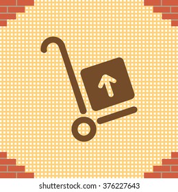 wheelbarrow for transportation of cargo, web icon. vector design