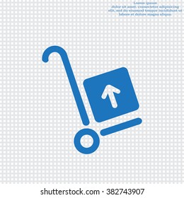 wheelbarrow for transportation of cargo, web icon. vector design