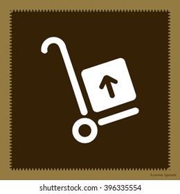 wheelbarrow for transportation of cargo, web icon. vector design
