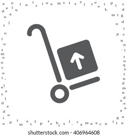wheelbarrow for transportation of cargo, web icon. vector design