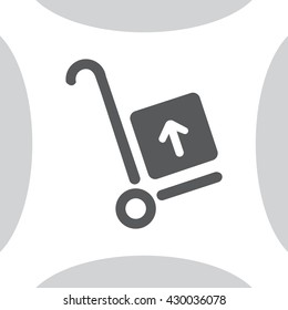 wheelbarrow for transportation of cargo, web icon. vector design