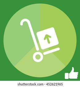 wheelbarrow for transportation of cargo, web icon. vector design