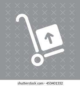 wheelbarrow for transportation of cargo, web icon. vector design
